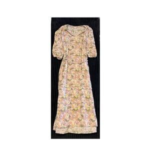 Caslon Women’s Floral Maxi Dress V Neck Tie Back Large